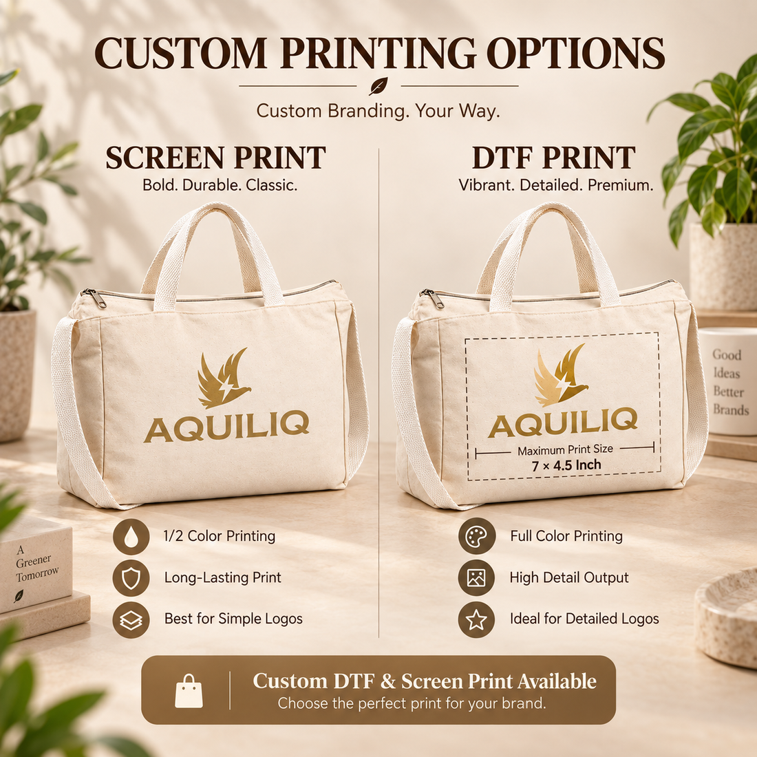 14×12×4 Canvas Sling Bag with Zip | 330 GSM