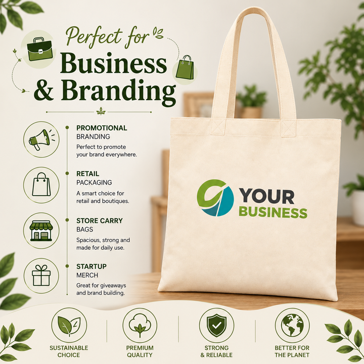 12x14 Inch Cotton Tote Bag | 220 GSM
