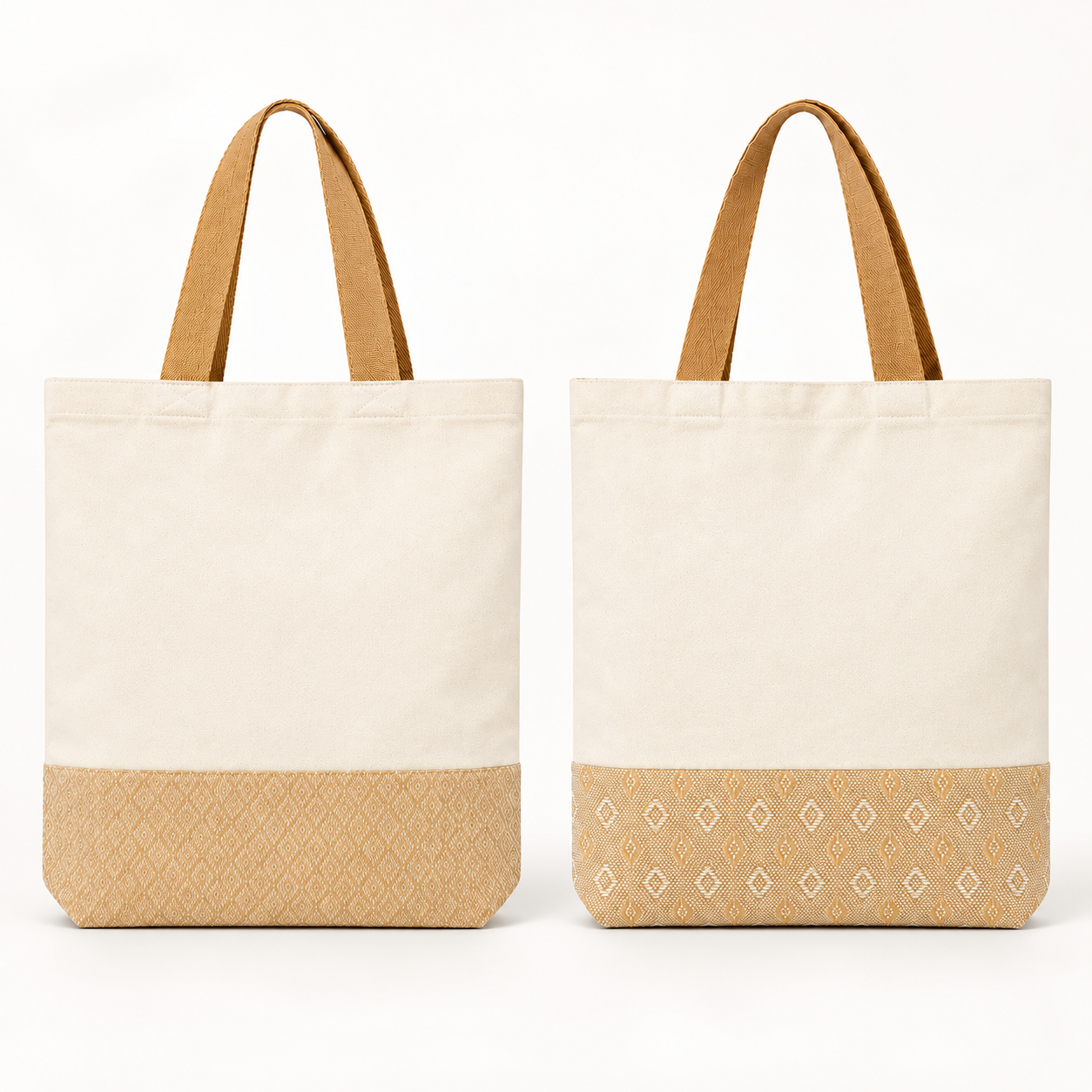 Diamond Jacquard & Diamond Motif Tote Bag Sample Kit | 330 GSM