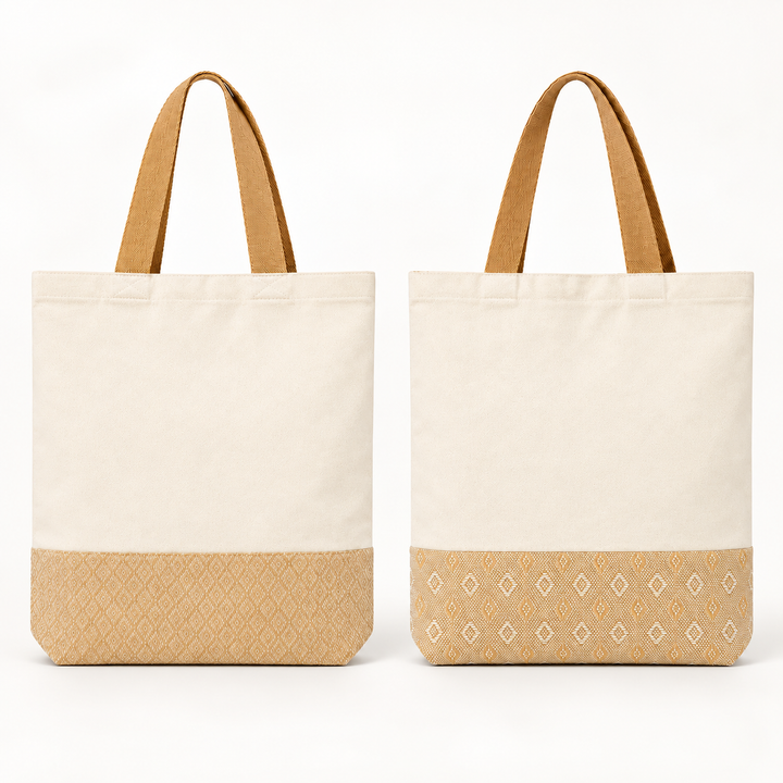 Diamond Jacquard & Diamond Motif Tote Bag Sample Kit | 330 GSM