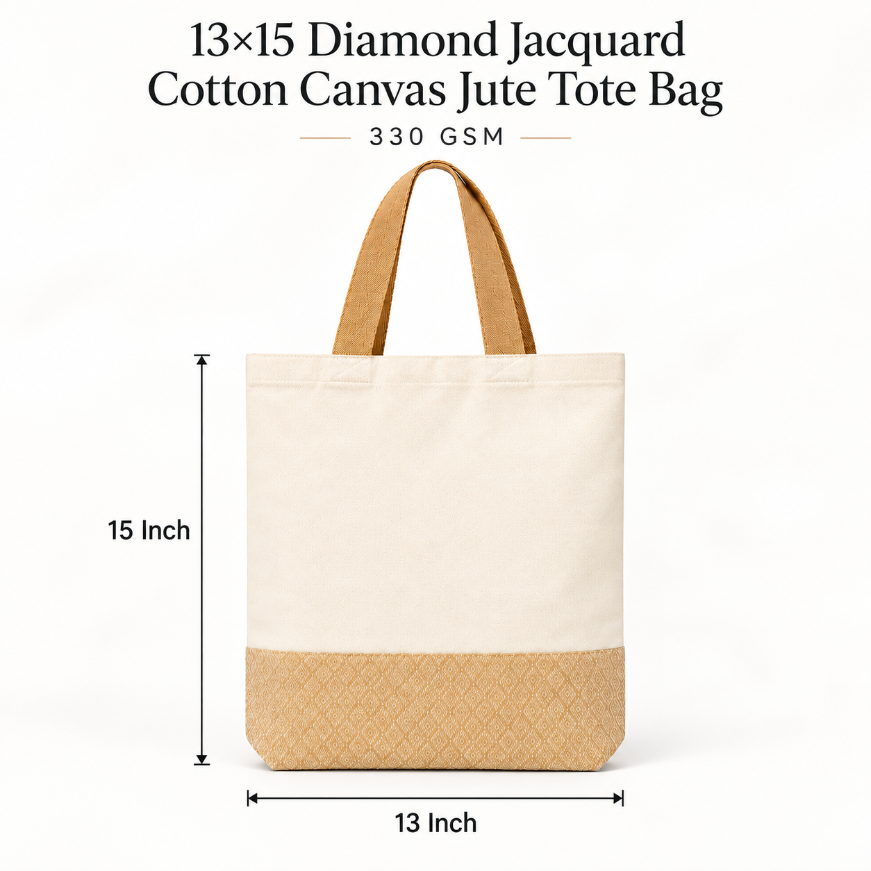 Diamond Jacquard & Diamond Motif Tote Bag Sample Kit | 330 GSM