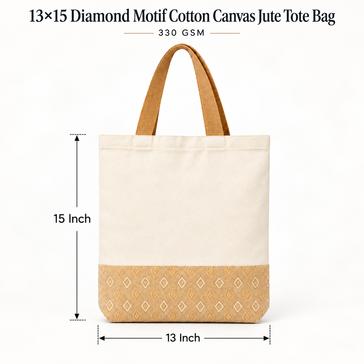 Diamond Jacquard & Diamond Motif Tote Bag Sample Kit | 330 GSM