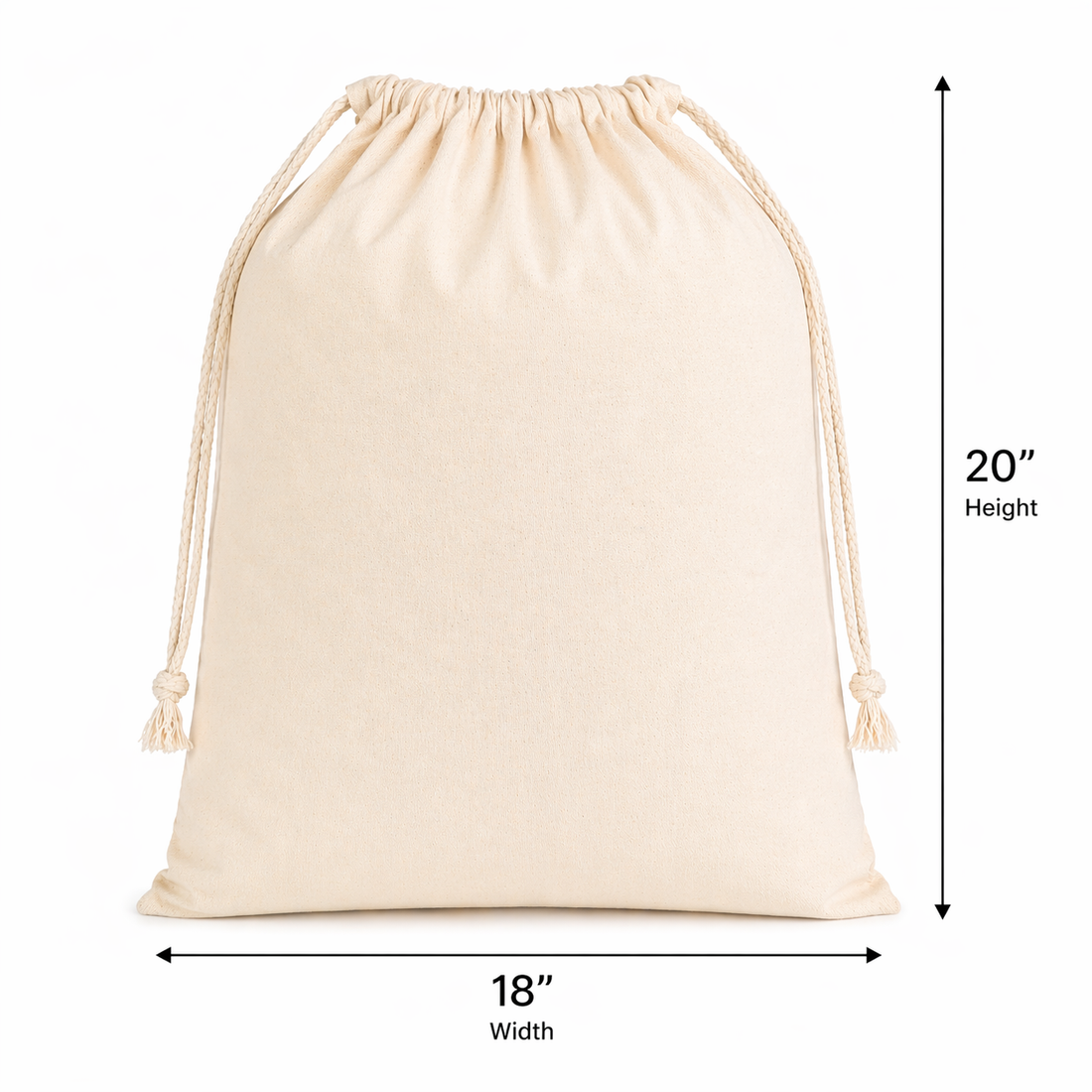 18x20 Inch Cotton Drawstring Bag | 150 GSM