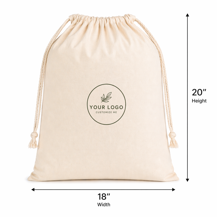 Custom 18x20 Inch Cotton Drawstring Bag | 150 GSM