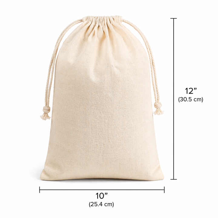10x12 Inch Cotton Drawstring Bag | 150 GSM