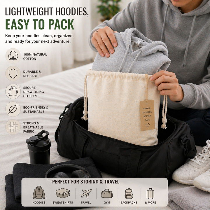 12x14 Inch Cotton Drawstring Bag | 150 GSM