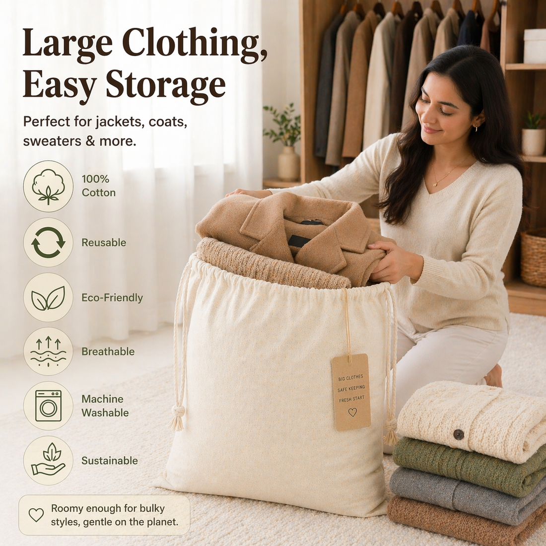 14x18 Inch Cotton Drawstring Bag | 150 GSM
