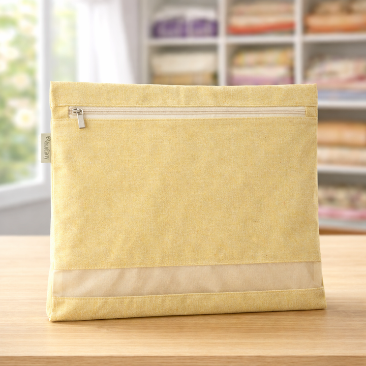 Pastel Yellow Cotton Saree Cover