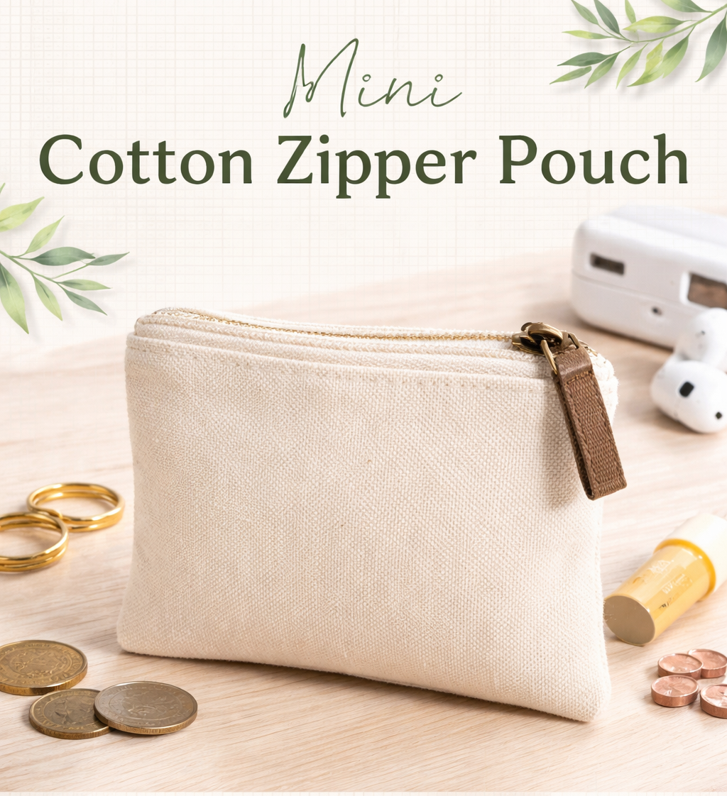 Everyday Cotton Zipper Pouch