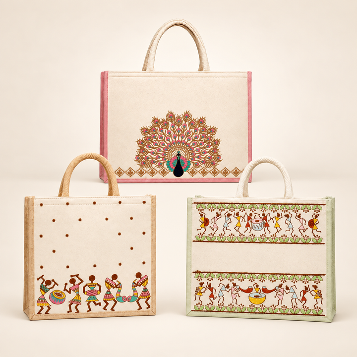 Embroidered Hamper Bag Sample Kit – 3 Designs & Sizes