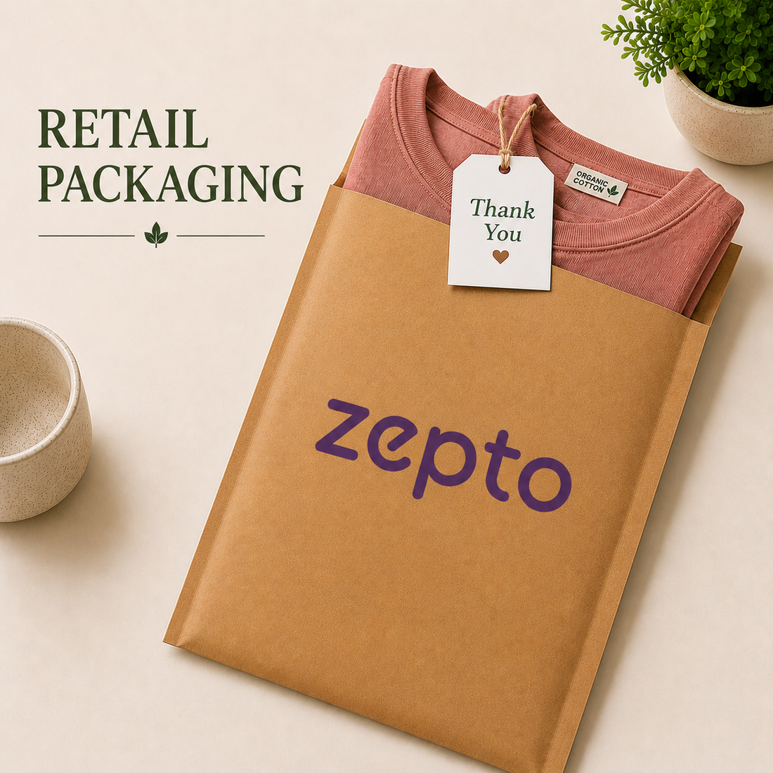 Custom 11×13 Kraft Paper Bubble Mailer Bag | 110 GSM