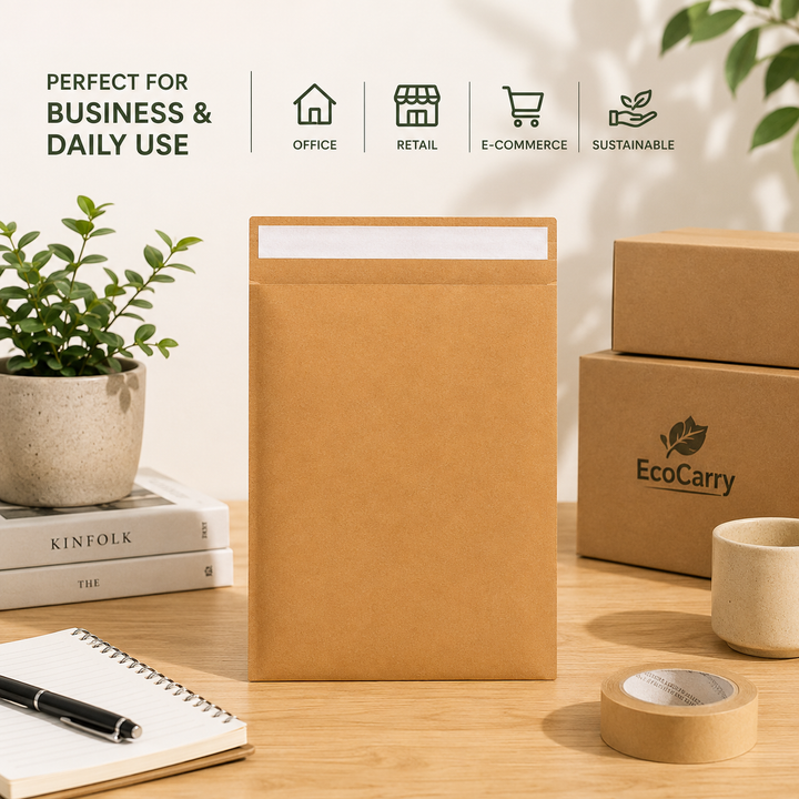 Custom 13×15 Kraft Paper Bubble Mailer Bag | 120 GSM