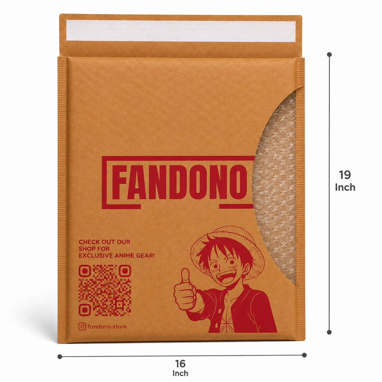 Custom 16×19 Kraft Paper Bubble Mailer Bag | 120 GSM