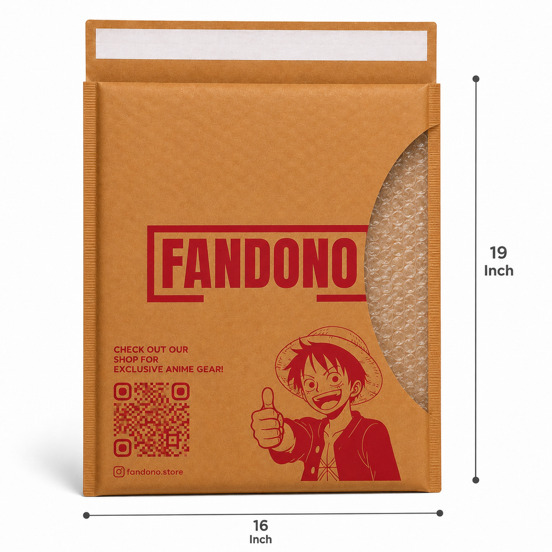Custom 16×19 Kraft Paper Bubble Mailer Bag | 120 GSM