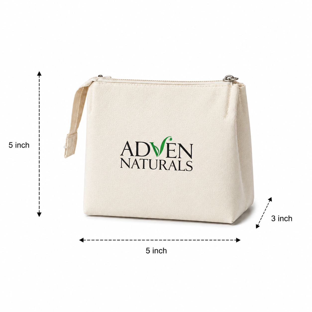 Custom 5x5x3 Canvas Zipper Pouch