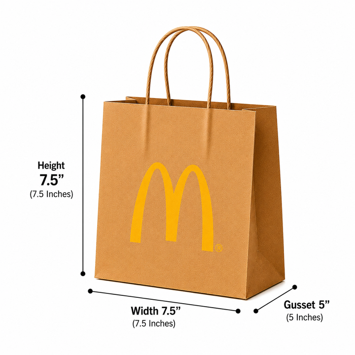 Custom 7.5x7.5x5 Kraft Paper Bag | 110 GSM