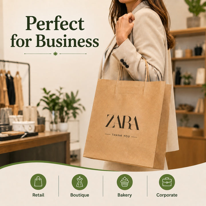 Custom 7.5x7.5x5 Kraft Paper Bag | 110 GSM