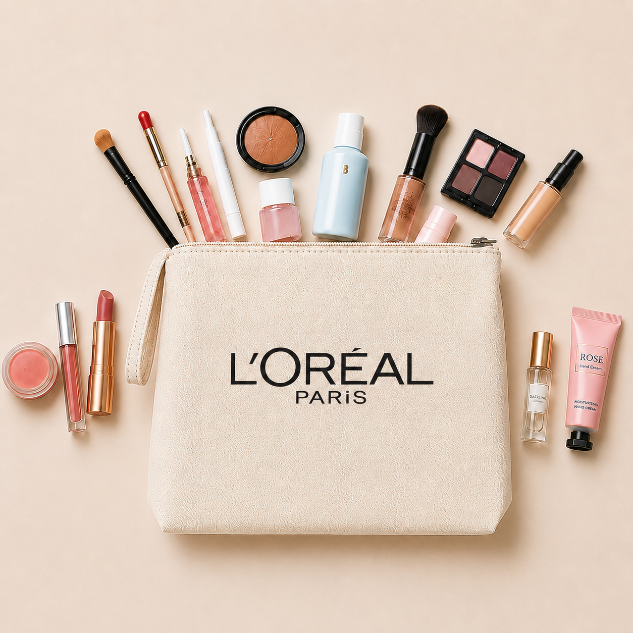 Custom 7x6x4 Canvas Zipper Pouch