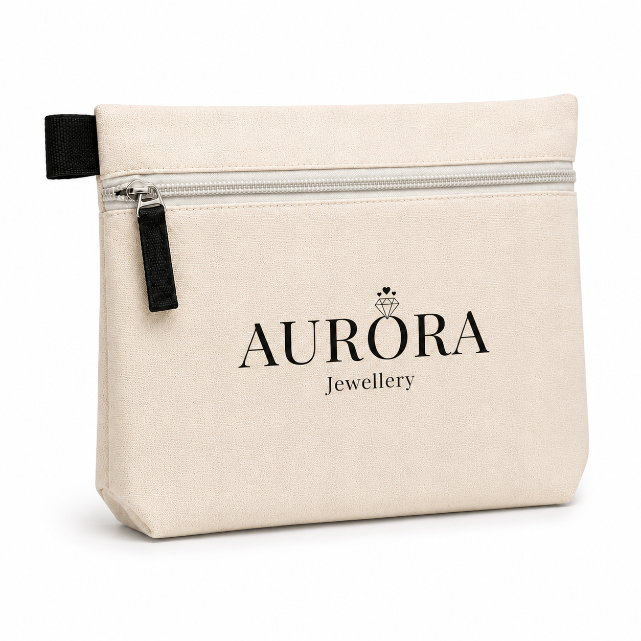 Custom 8x6x2 Utility Cotton Zipper Pouch