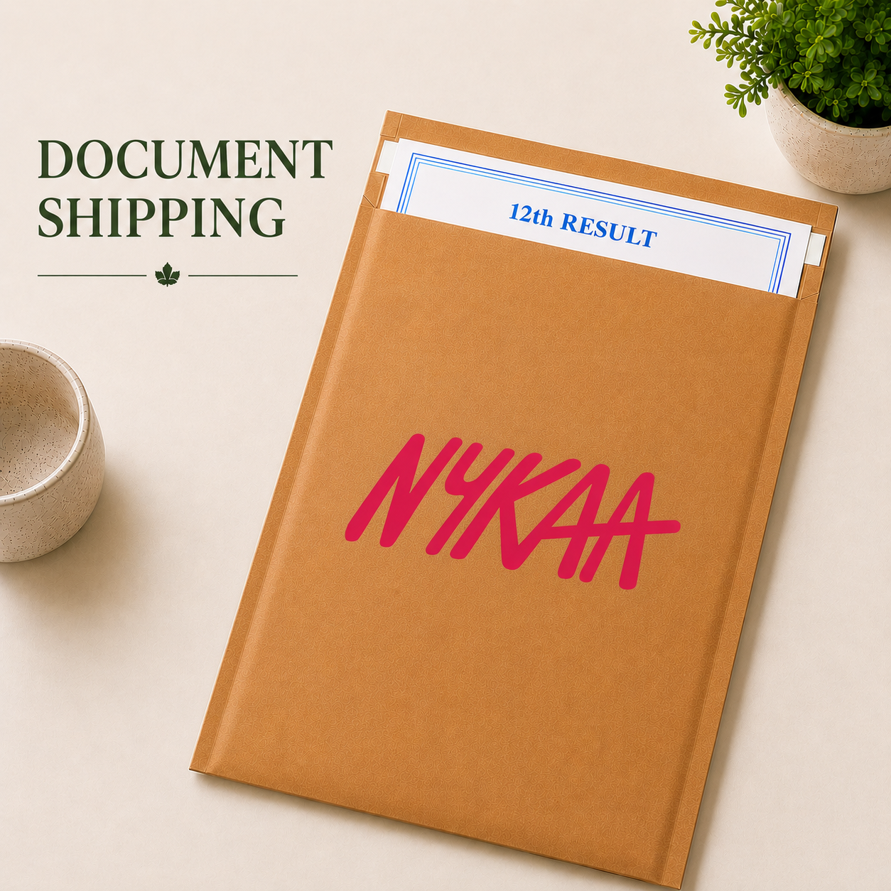 Custom 9×10 Kraft Paper Bubble Mailer Bag | 110 GSM