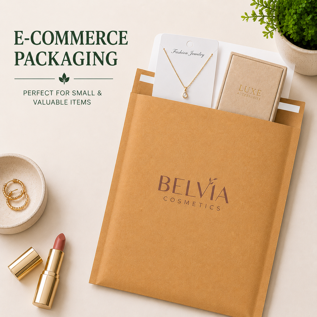 Custom 9x10 Kraft Paper Mailer Bag | 110 GSM