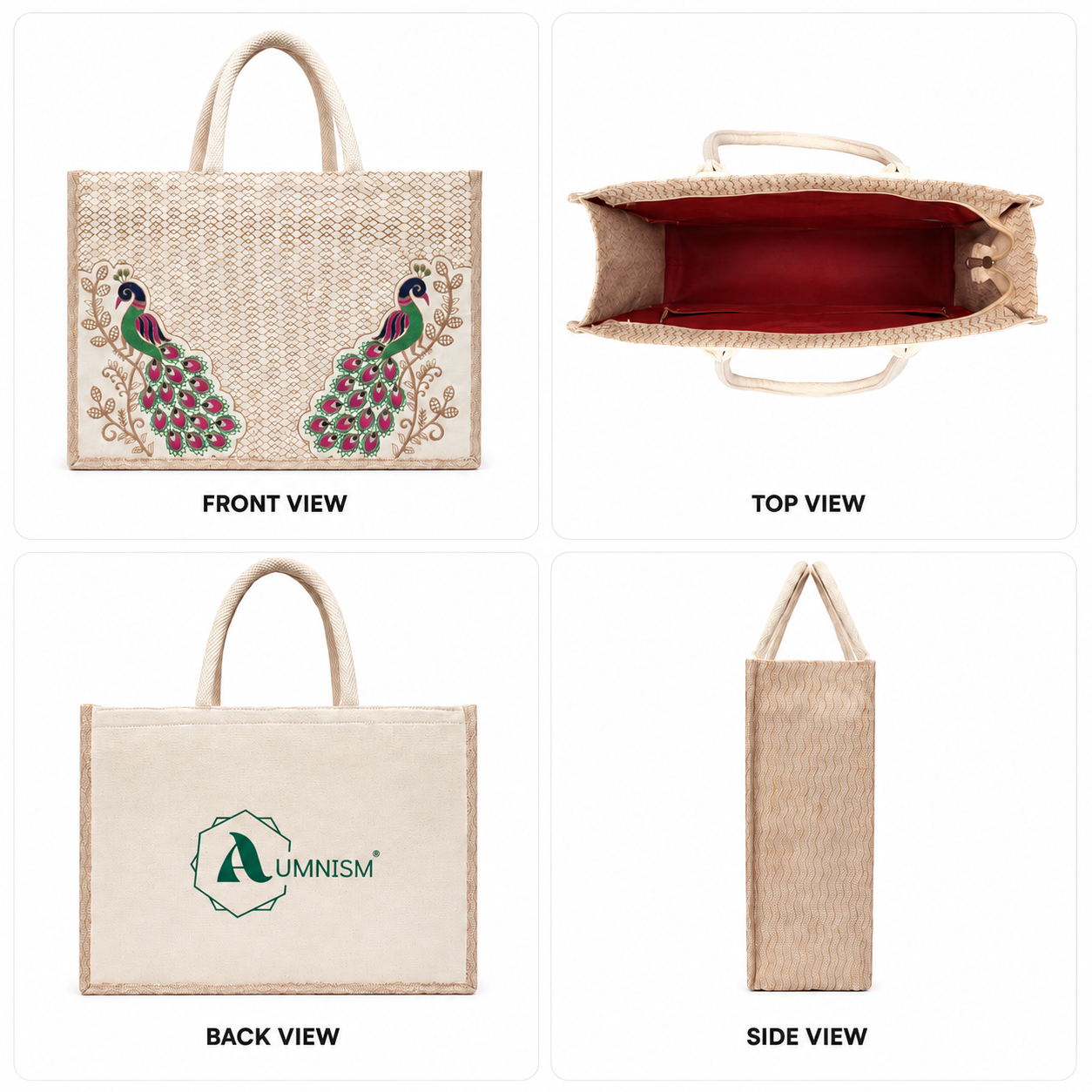 Twin Peacock Hamper Bag