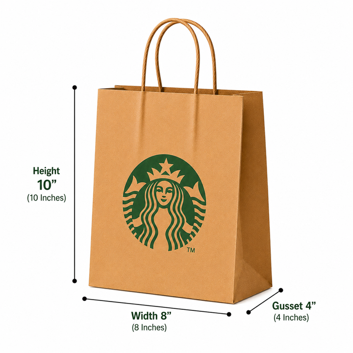 Custom 8x10x4 Kraft Paper Bag | 110 GSM