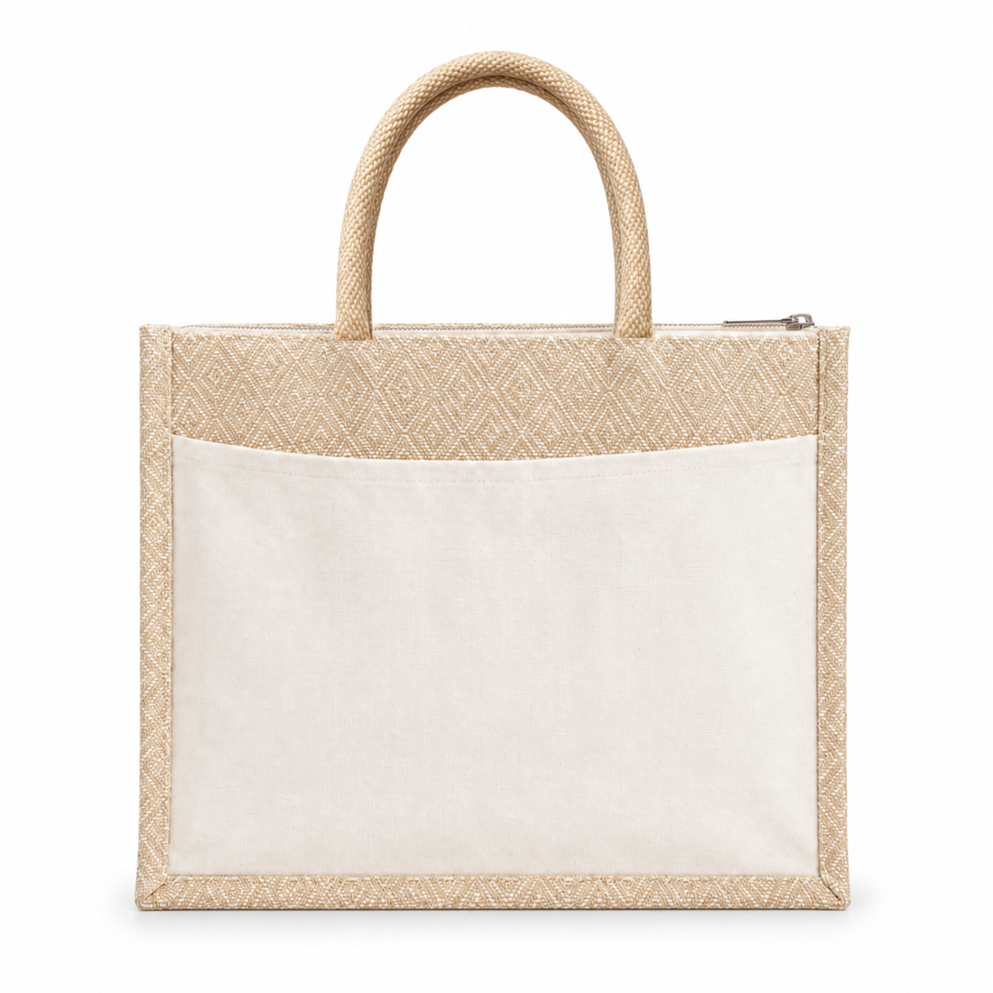 Diamond Hamper Bag with Canvas Pocket