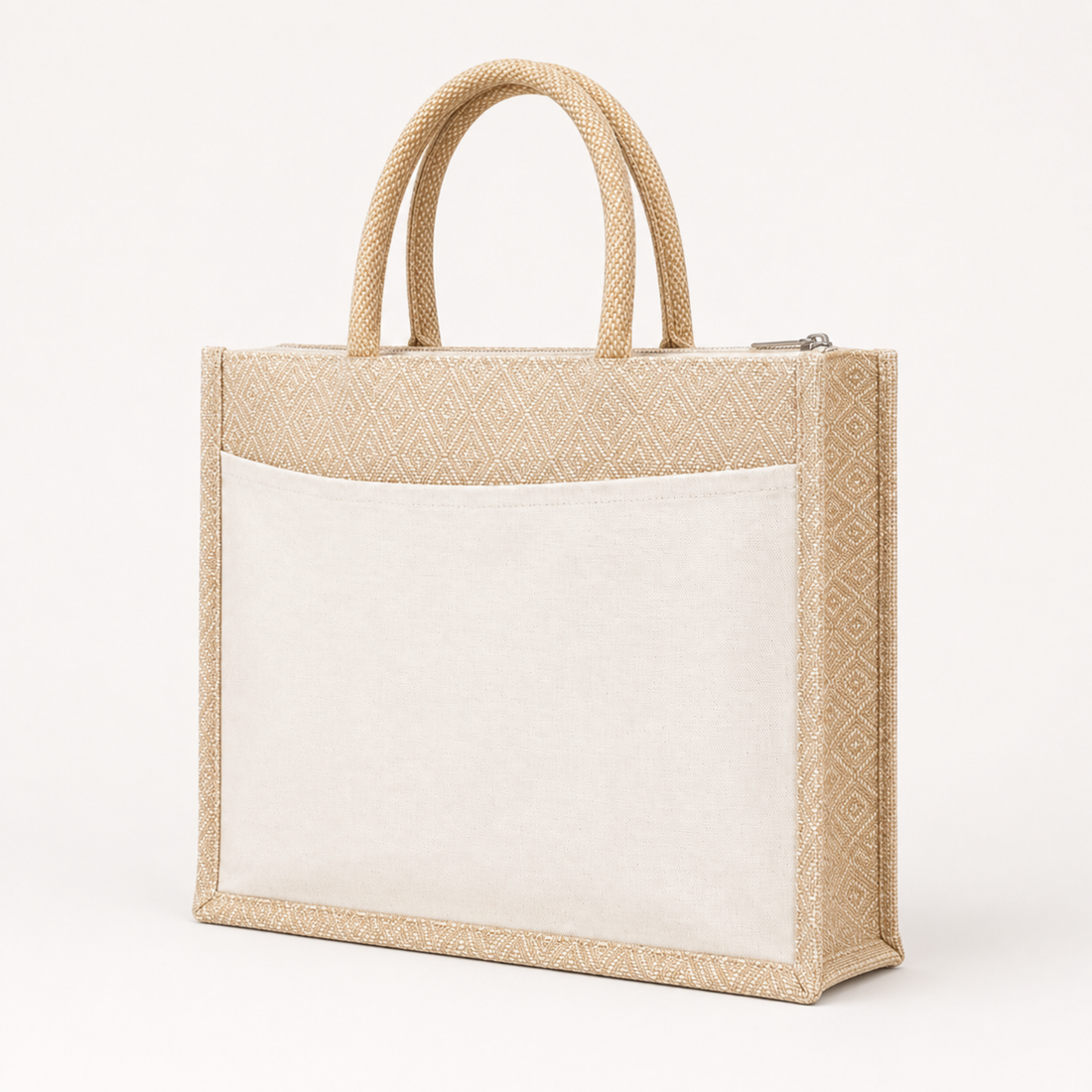 Diamond Hamper Bag with Canvas Pocket