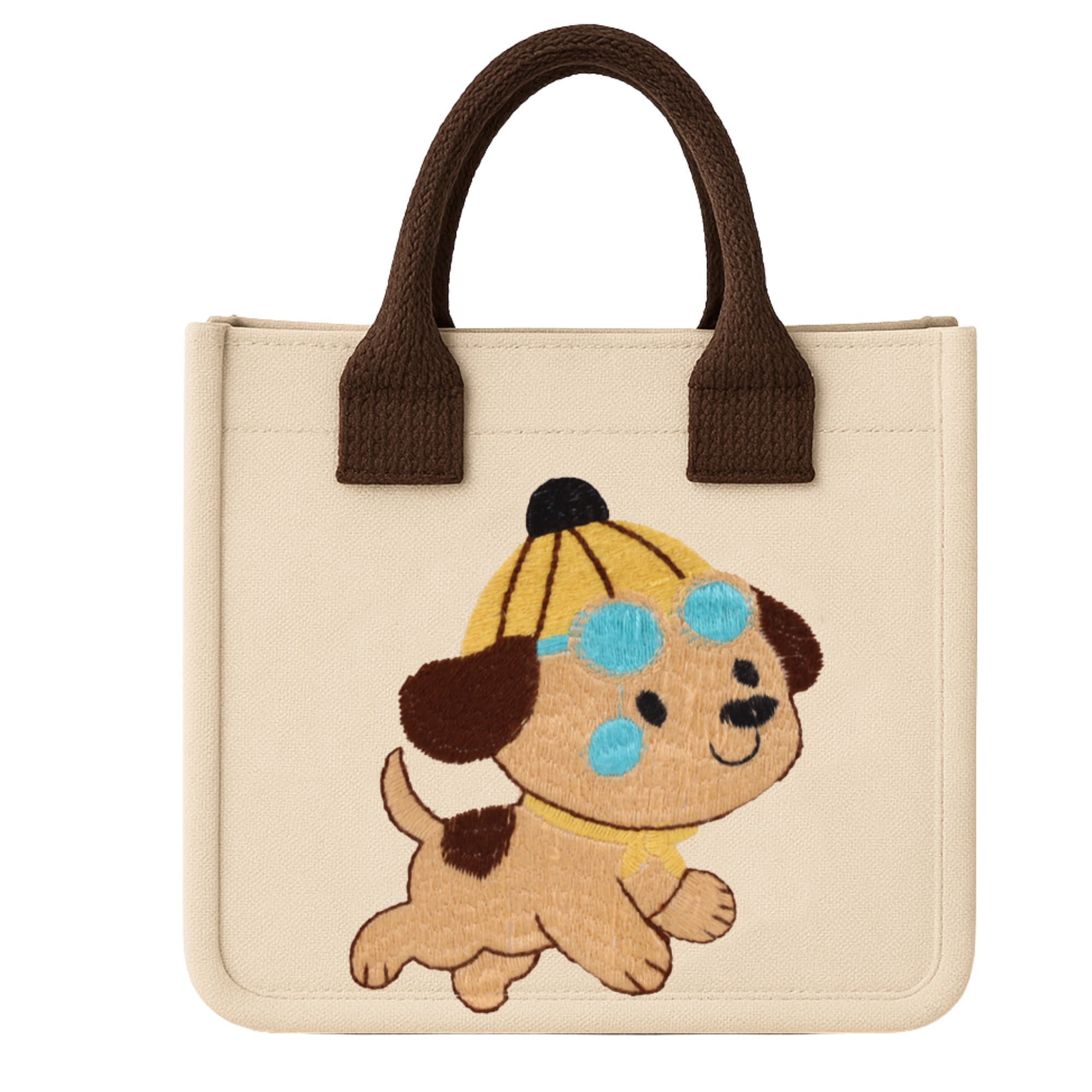Dog Embroidery Kids Tote Bag