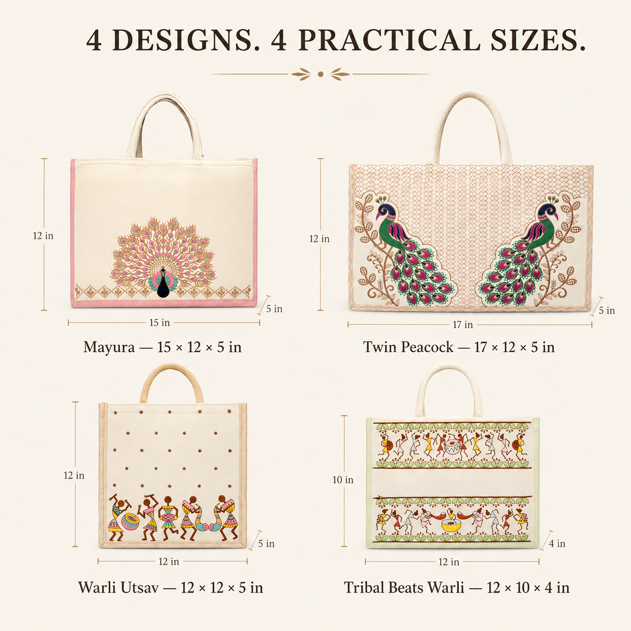 Embroidered Hamper Bag Sample Kit – 4 Designs & Sizes