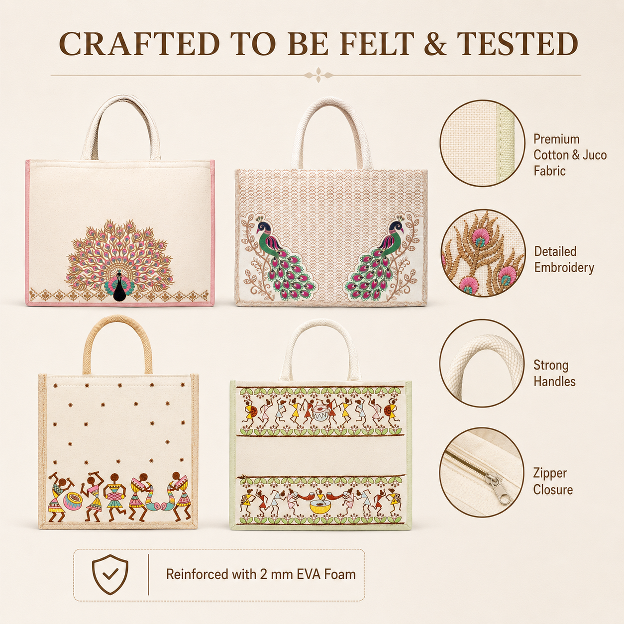 Embroidered Hamper Bag Sample Kit – 4 Designs & Sizes