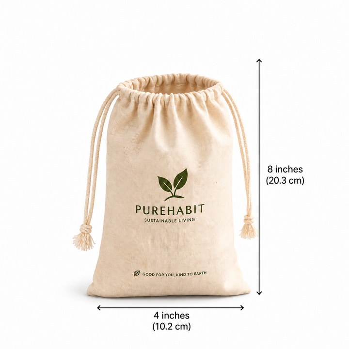 4x8 Inch Cotton Drawstring Bag | 150 GSM