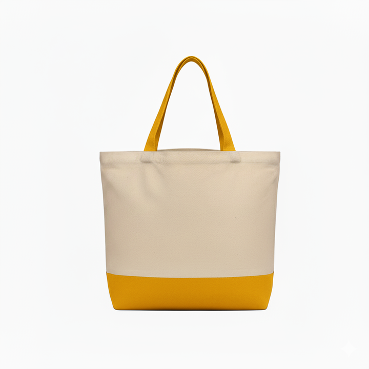 Yellow & Beige Tote Bag | 330 GSM