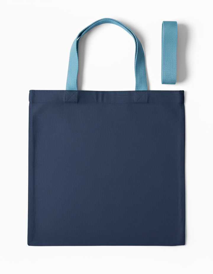 Navy Blue Tote Bag | Pure Cotton 330 GSM | Durable & Strong | 13x15 Inch | Reusable, Eco-Friendly Shopping & Gifting Bag