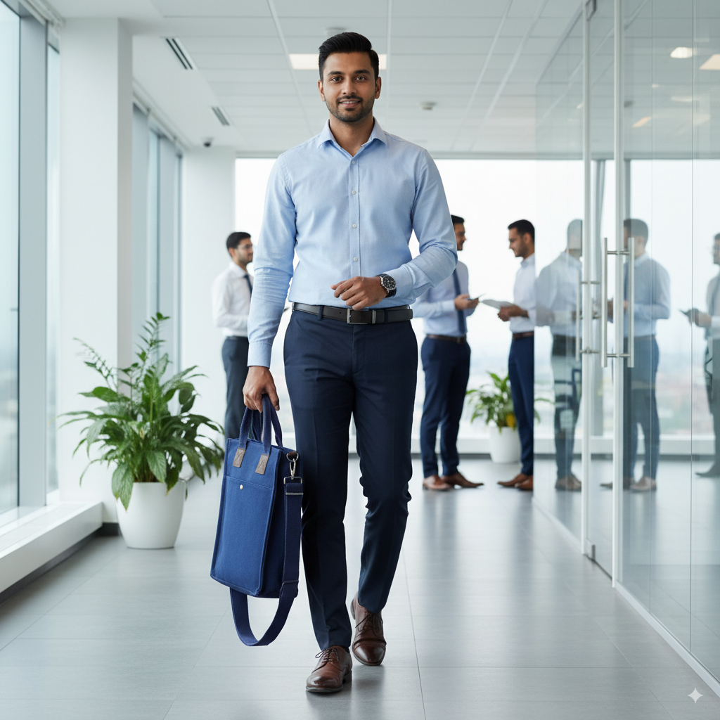 Office Bag for Men and Women - Navy Blue