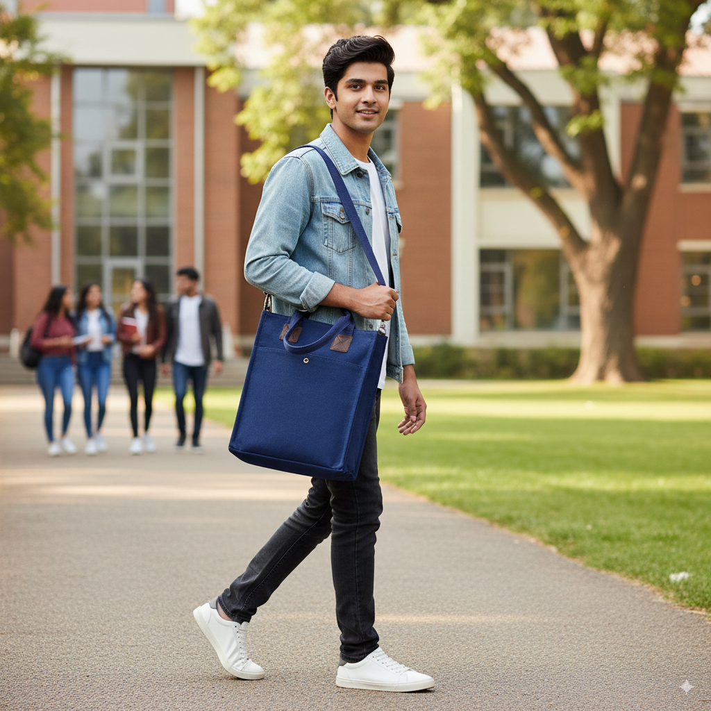 Office Bag for Men and Women - Navy Blue