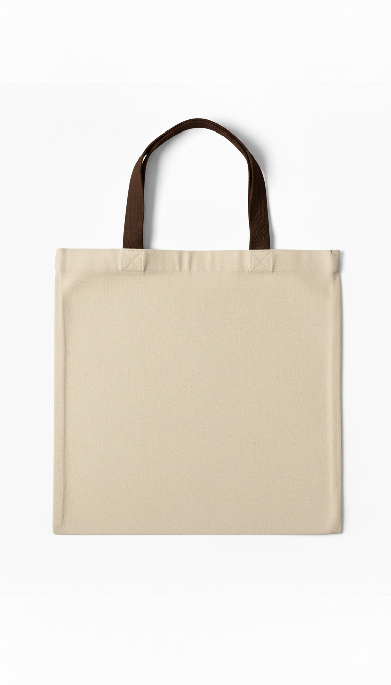 Beige Tote Bag | Pure Cotton 330 GSM | Durable & Strong | 13x15 Inch | Reusable, Eco-Friendly Shopping & Gifting Bag