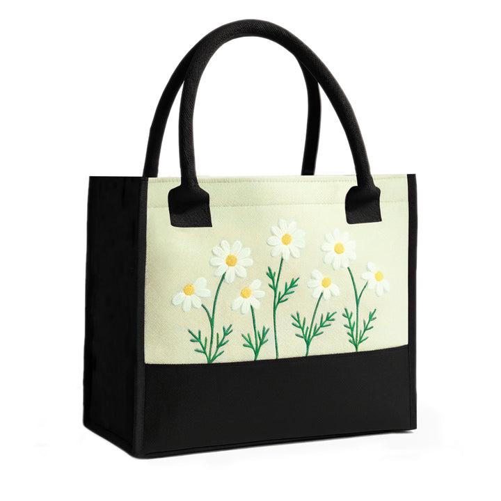 Green Floral Tote Bag