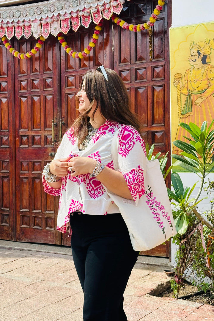 Cherry Blossom Canvas Tote Bag