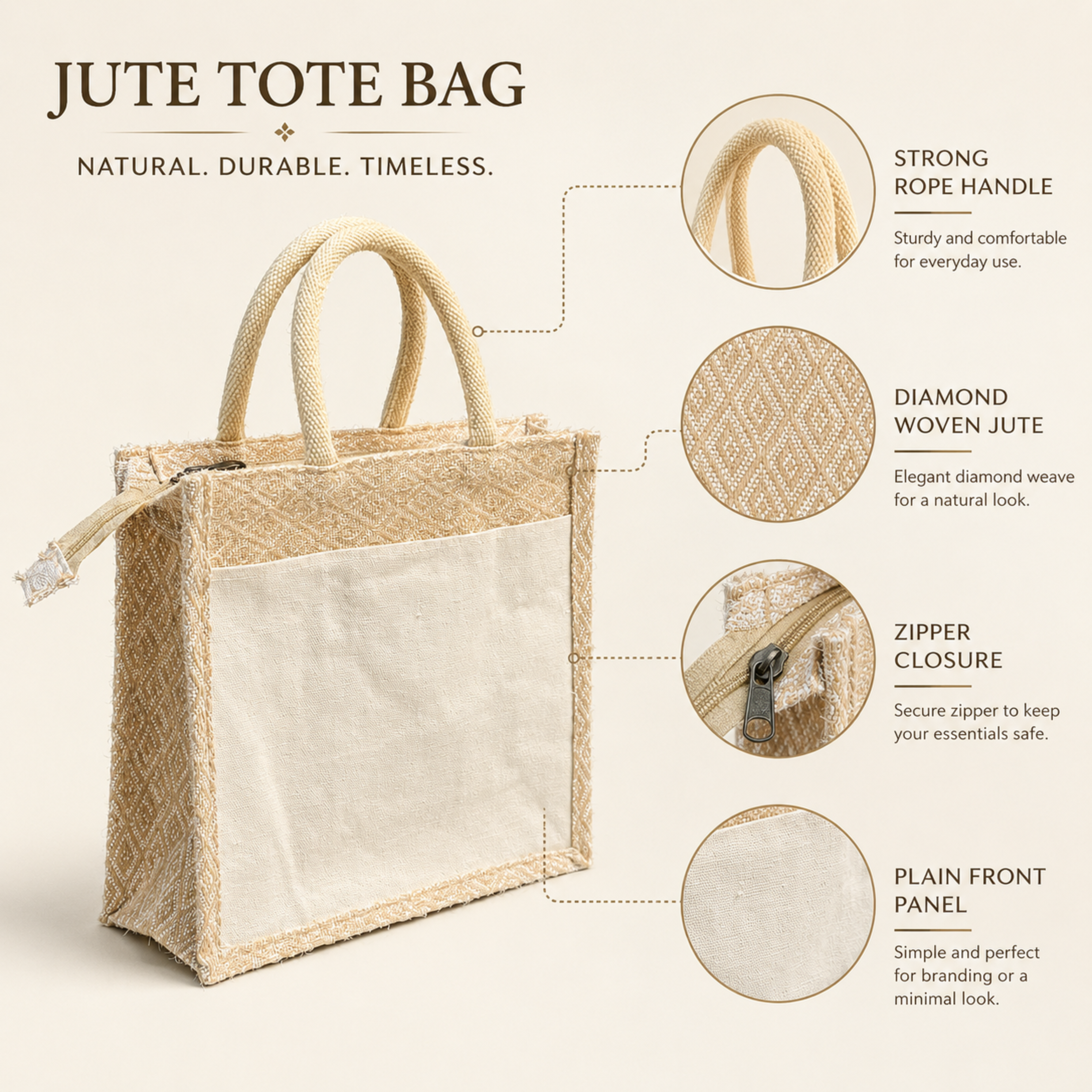 Kaju Katli Hamper Bag with Double-Sided Pockets