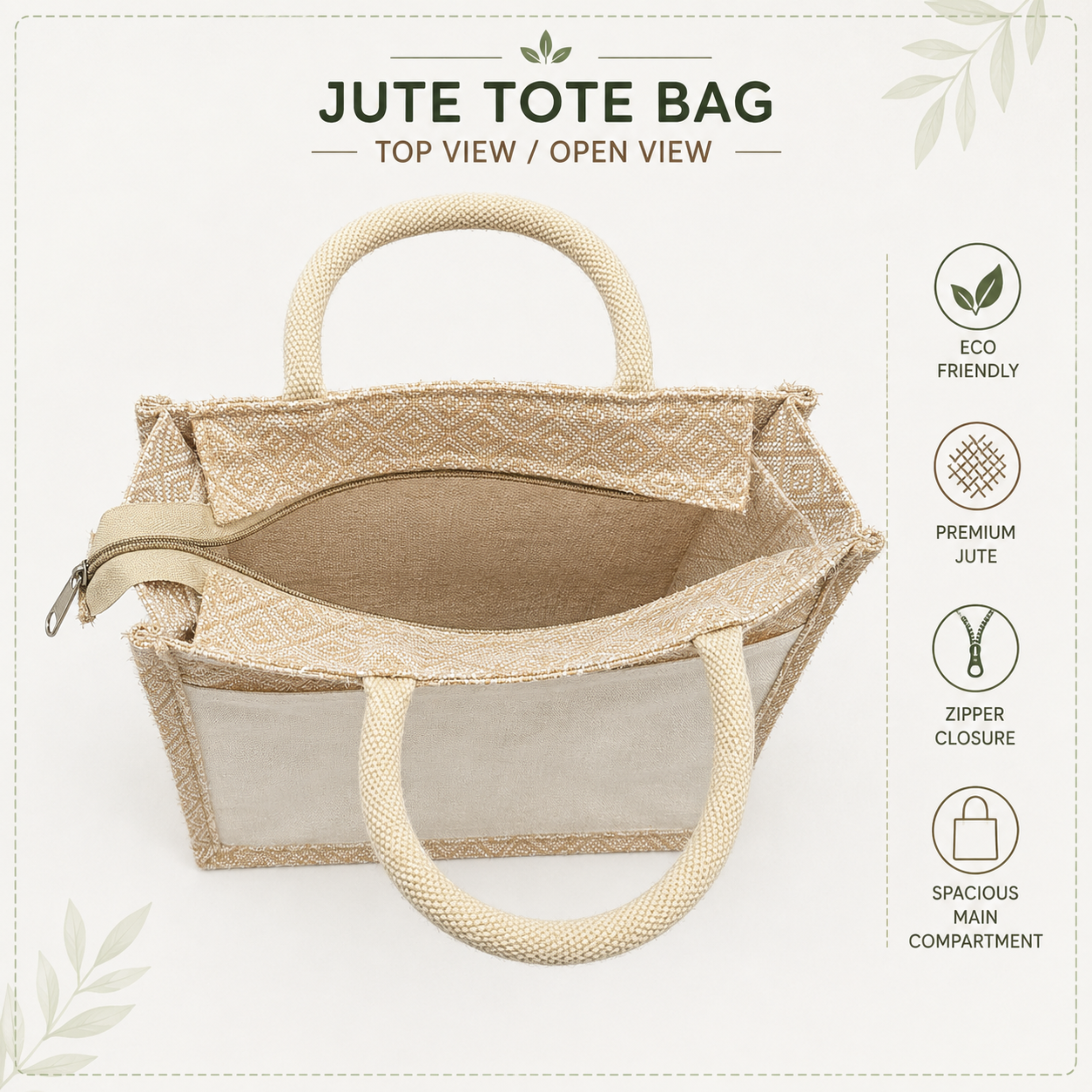 Kaju Katli Hamper Bag with Double-Sided Pockets