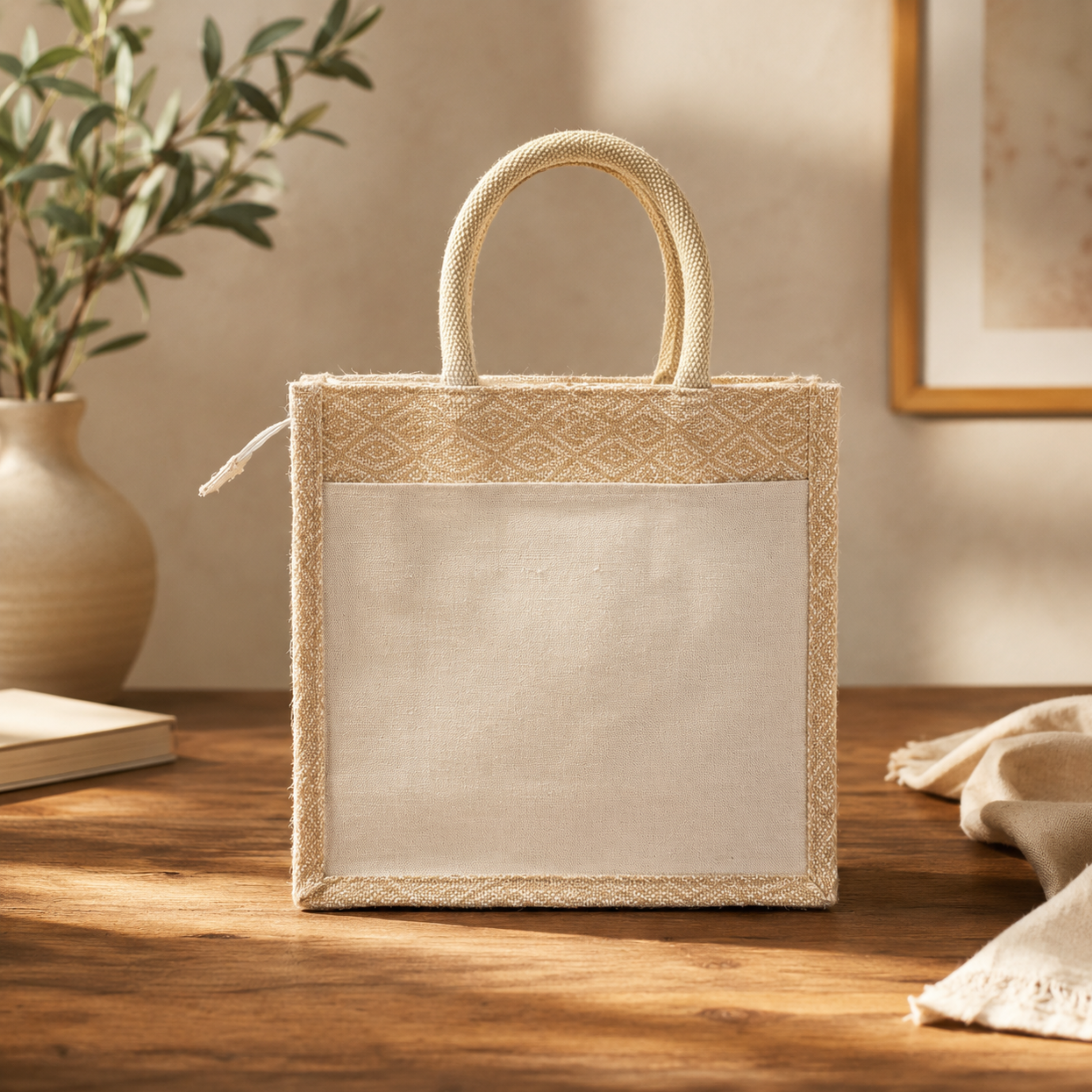 Kaju Katli Hamper Bag with Double-Sided Pockets