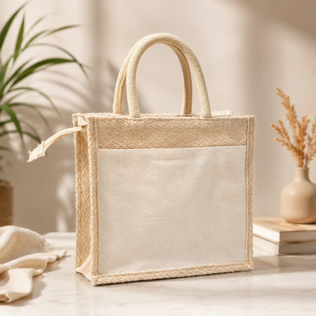 Kaju Katli Hamper Bag with Double-Sided Pockets