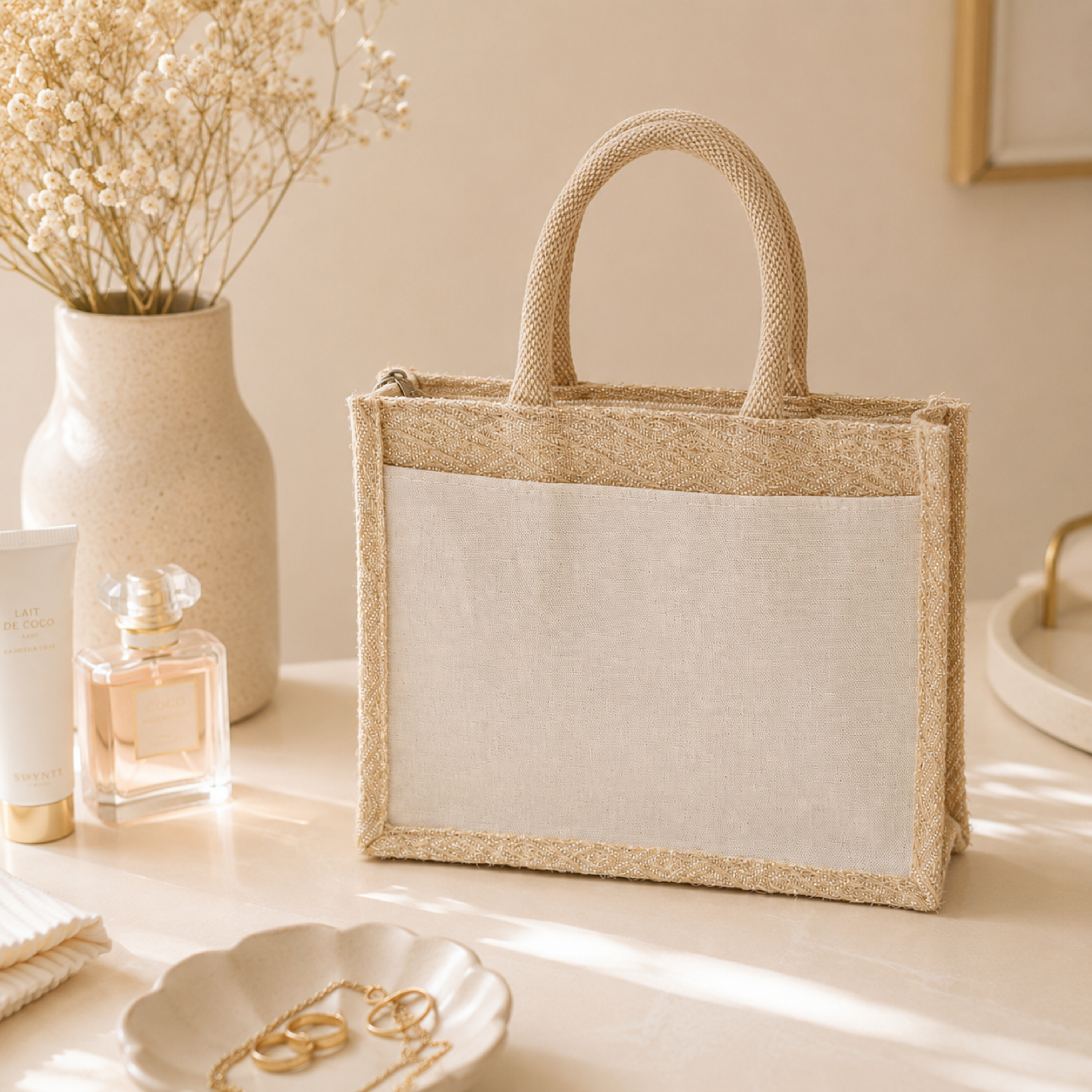 Kaju Katli Hamper Bag with Front Pocket