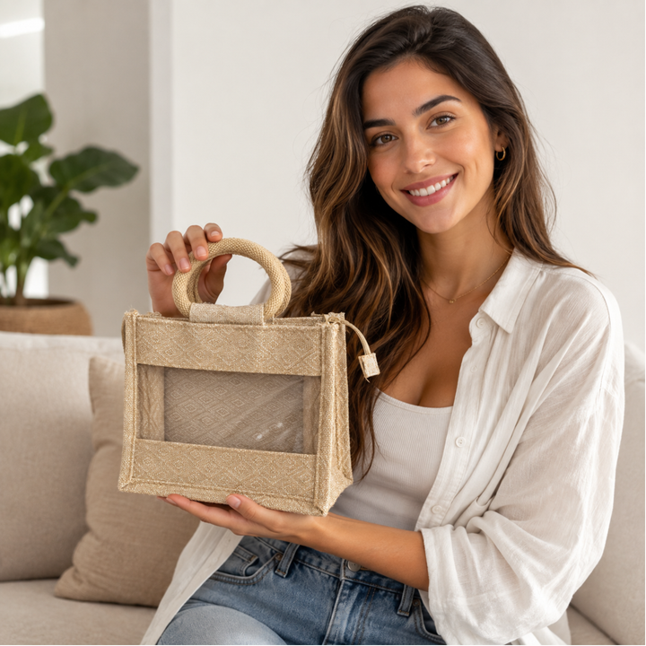 Kajukatli Jute Bag with Window