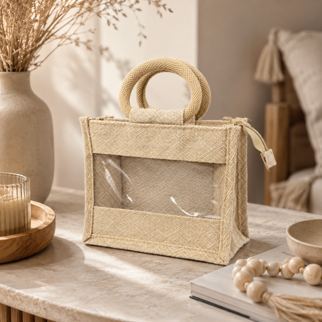 Kajukatli Jute Bag with Window