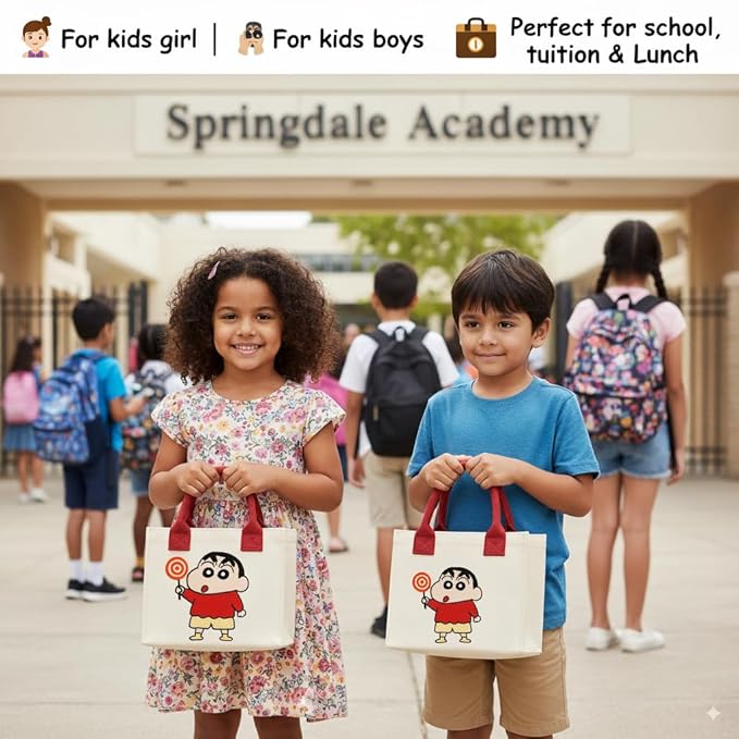 Shinchan Embroidery Kids Tote Bag