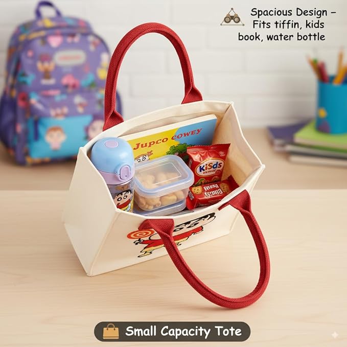 Shinchan Embroidery Kids Tote Bag