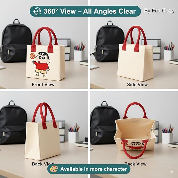 Shinchan Embroidery Kids Tote Bag